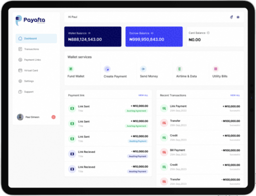 Payafta Dashboard